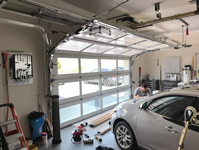 Garage door noise reduction service by Rehoboth Garage Door Repair in Rehoboth