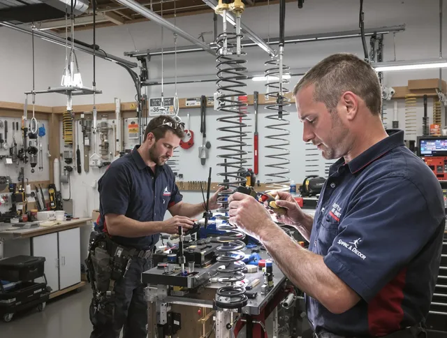 Garage door spring repair service by Rehoboth Garage Door Repair in Rehoboth